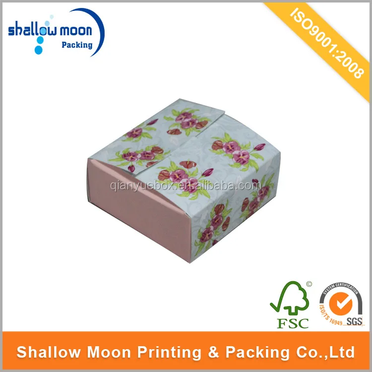 min beautiful gift box with flowers customized printed packaging