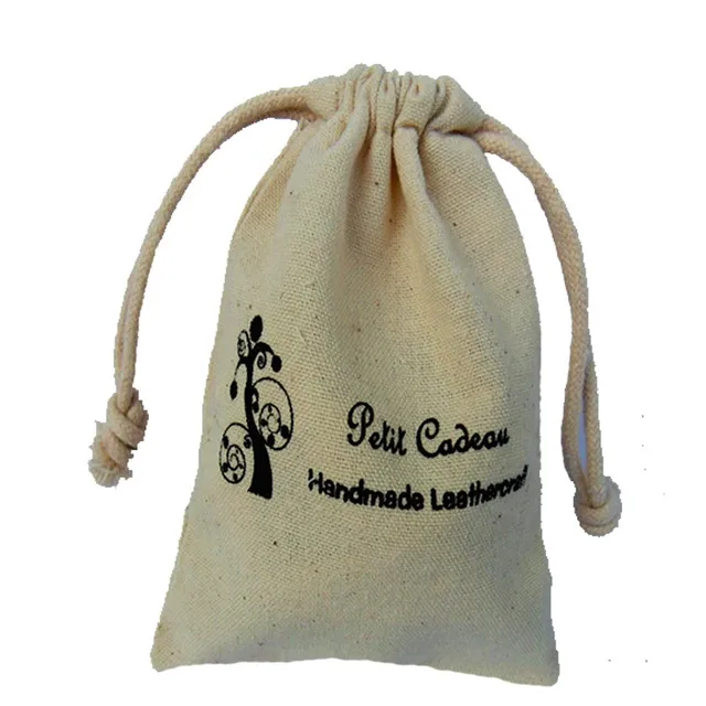 small burlap fabric gift pouches favor holders storage