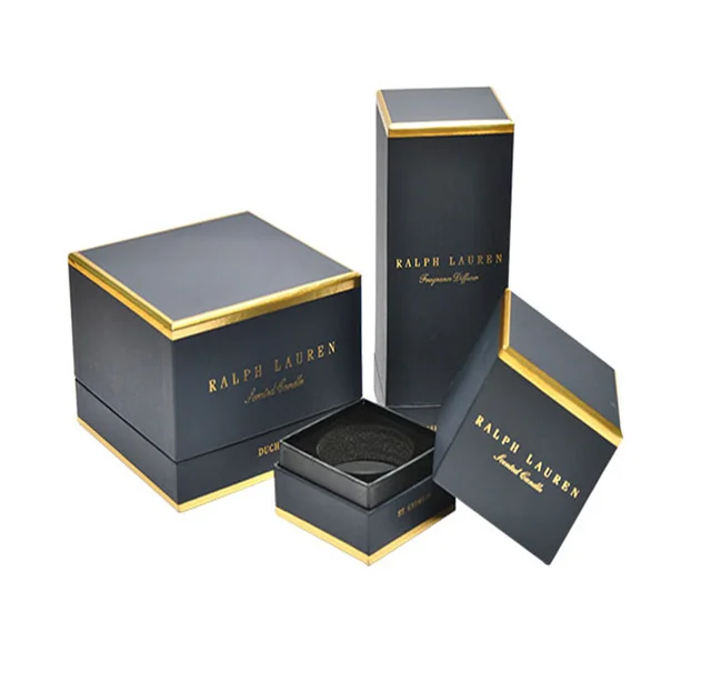 hot foil stamping cardboard custom perfume packaging box luxury