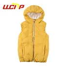 New design modern fashion beautiful embroidery baby girl duck down vest