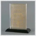 Golden Crystal Islamic Plaque Gifts For Religious Souvenir