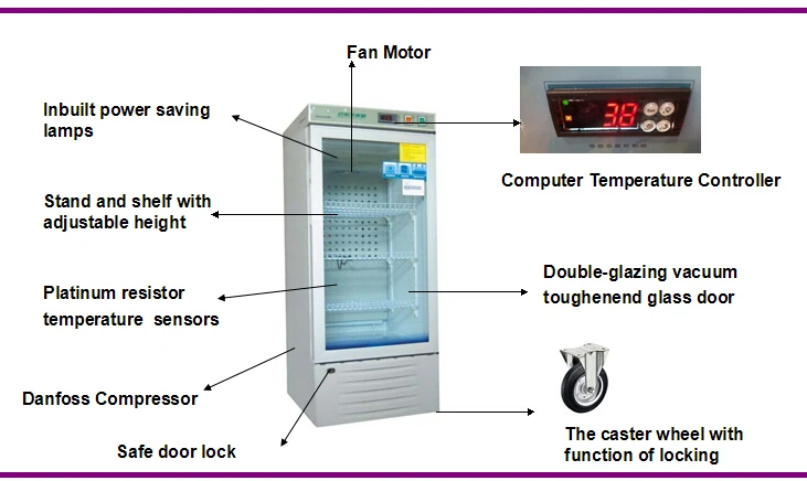 2-8 Degree Celsius Freezer Store Biological Vaccine Freezer,Upright