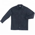 Uniform Black Mens Mechanic Work Shirt Jacket Uniform Fire Resistant Nomex Shirts