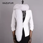 Top fashion real blue fox fur scarf long fur scarf for women/winter warm fox fur scarf natural color KZ160100
