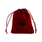 Custom recycle velvet drawstring pouch velvet jewelry gift bag