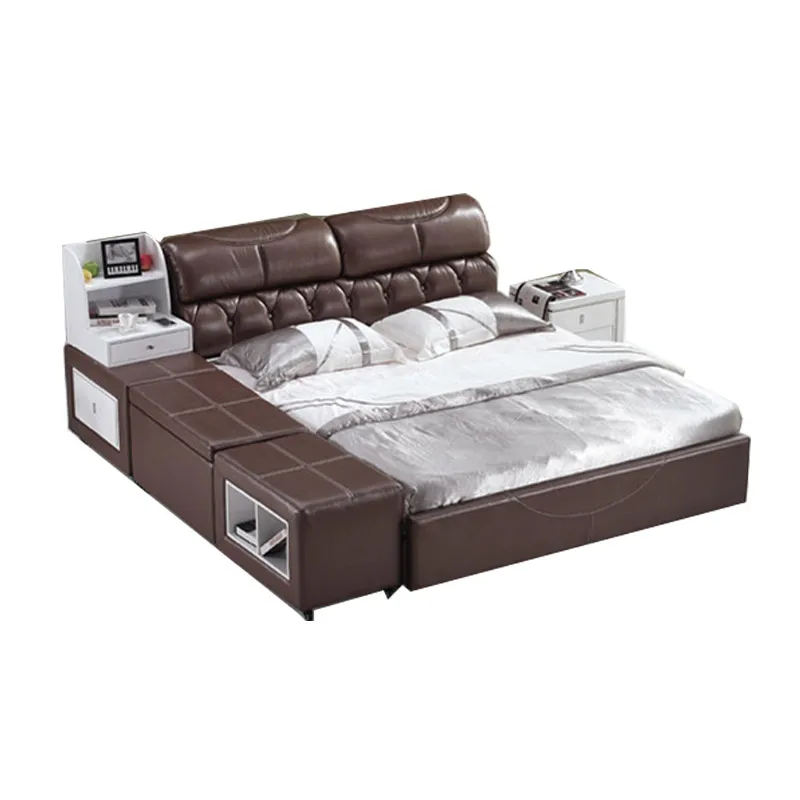2 Discount High Quality Modern Leather Bed With Drawer Buy