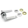 Bright Nickel Chrome Door Handle With Escutcheon Lock Long and thin Door Lever With Rose Support Customize leaves Shape