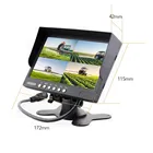 7 Inch rear view system quad monitor 7 car display Quad 4 Channels video input Split 7 inches tft lcd color