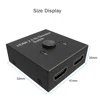 Aluminum Bi-directional hdmi splitter switcher 1 In 2 Out or 2 Input 1 Output no power required support 2.0/1.4/1.3 for hd tv 10