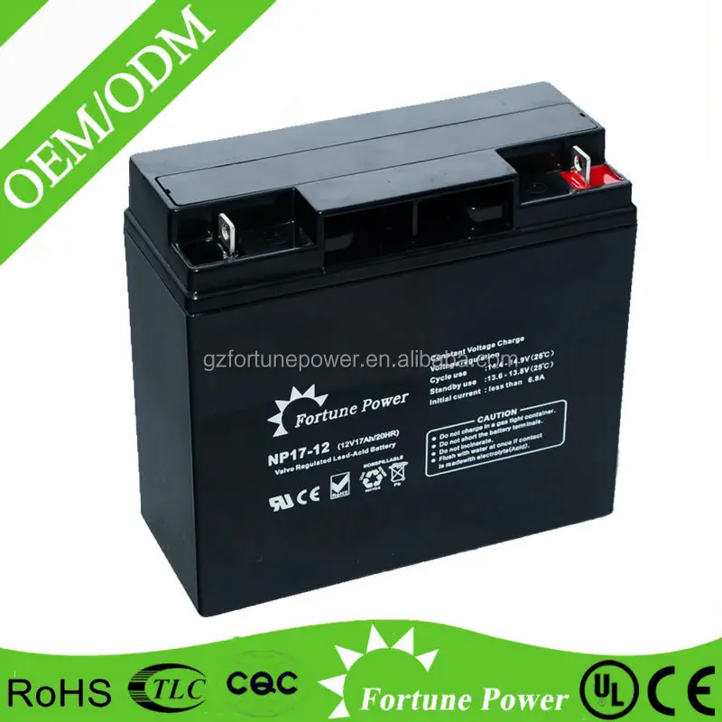 Maintenance Free Rechargeable Electric Bike Battery Pack 12v17ah - Buy ...