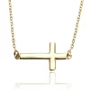 43655 Xuping copper fashion jewelry simple style 14k golg cross necklace