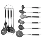 Low MOQ 6pcs nylon kitchen utensil set cooking silicone kitchen tools