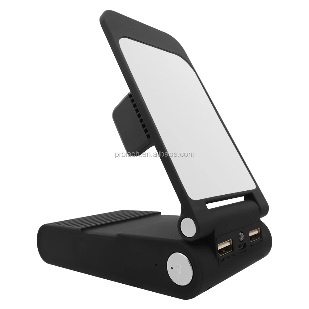 Lithium 1000mAh USB 5V 1A 2.1A power bank mirror stand and bluetooth speaker for apple smartphone and tablet pc notebook - ANKUX.COM