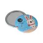 Cartoon Small Round Mirror Portable Mini Mirror Custom Tinplate Cosmetic Mirror