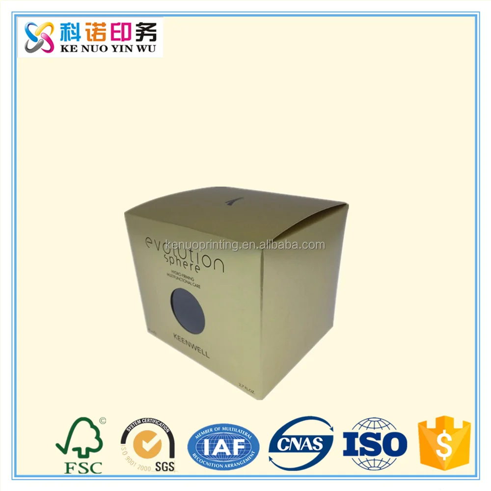 ivory cardboard eco packaging for cosmetic oem design print