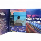 New Horizontal Open Gate Fold Cover A4 HD Player Hardback 10 Inch Video Brochure