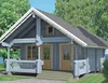 Beautiful wooden house easy assembly prefabricated villa with attic for sale