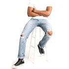 2018 New style jeans pent men men's jeans pants crush jeans