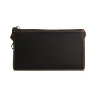 vintage dark brown Genuine leather clutch wristlet men long wallet
