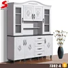 Hot sale elegant white MDF wooden home kitchen furniture,4 door storage cabinet