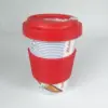 2019 new developed eco bamboo fiber coffee cups with bamboo lid