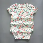 100% cotton envelope neck newborn baby clothes romper with printing