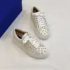 OEM Non-slip wear 64 hand-stitched beads ladies white casual shoes