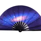 bamboo products custom printed folding fan/ large hand fan