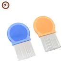anti nit free plastic head metal stainless steel lice comb with fine teeth