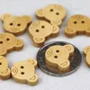 Custom Bear Shape Wooden Button Kids Clothes Cute Button Handcrafts