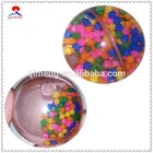 2018 popular TPU glitter water bouncing ball with colorful beads for kids and adult
