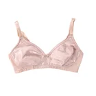 Women wholesale casual wireless soft full coverage unlined soft cotton bras with Jacquard