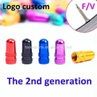 anodized Aluminum alloy logo custom road bike bicycle tire stem french presta valve caps