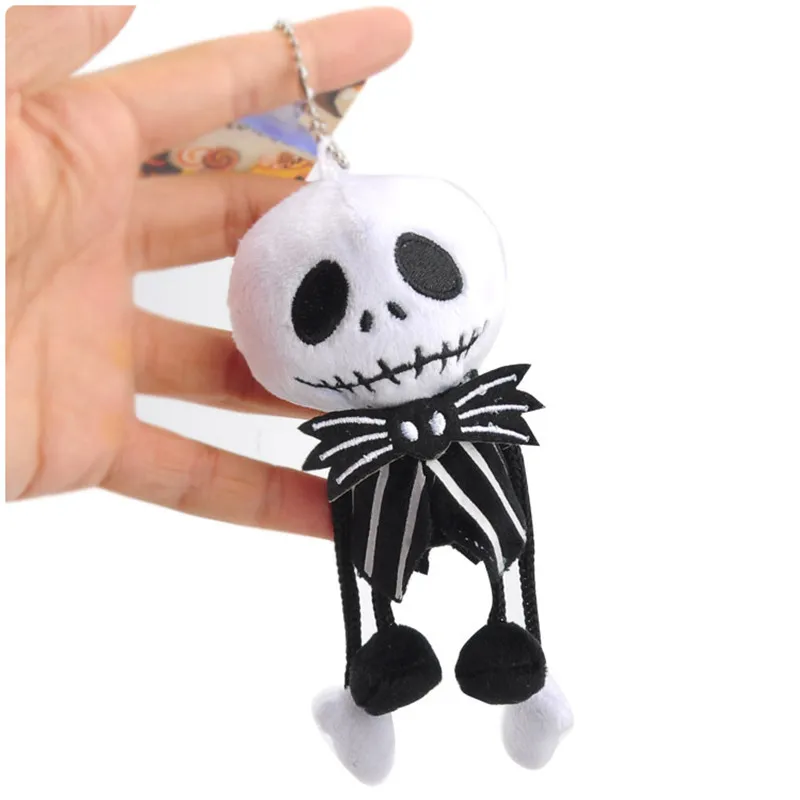 2017 New Jack Plush Toys The Nightmare Before Christmas Jack Skeleton Peluche Pendants Movie Cartoon Dolls Gift 10pcs 12cm  (1)