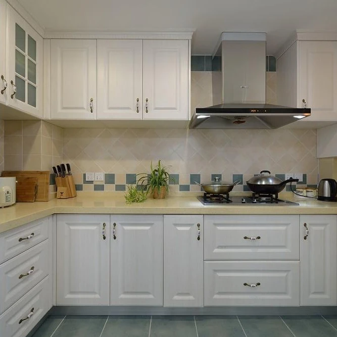 Blanc shaker porte d'armoire de cuisine de style de conception de prix