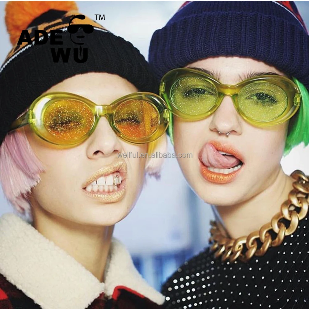Эйд Ву солнцезащитные очки женщин 2018 старинные Овальный Блеск линзы очки для мужчин брендовые дизайнерские конфеты очки