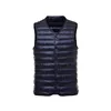OEM custom nylon shell fabric Quilted down coat button closed men's sleeveless down vest 4 XL