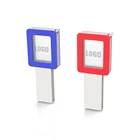 Customize Logo Key Shape Crystal Transparent LED Light USB Memory Stick Crystal Glass USB Flash Drive