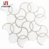 Reliable Vendor Round Shape Waterjet Mosaic Tiles Polished Marble For Decoration