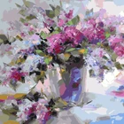 GX8235- 40*50 Modern Decorative Handmade Beautiful Colorful Flower Oil Painting Picture