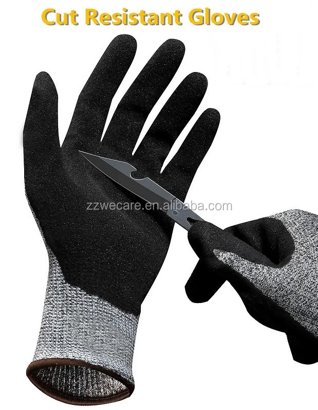 PU Finger Coated Dissipative Safety Work Electrostatic Discharge Antistatic Gloves