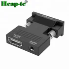 Active 1080P Female HDMI to VGA Male Converter Adapter Dongle with 3.5mm Stereo Audio portable HDMI Connector for Laptop PC