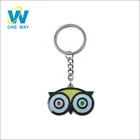 Custom metal hard enamel animal shape owl key chain