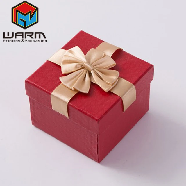 small square gift box hardcover paper cube flower packaging box