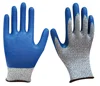 High quality EN388/4542C 13G HPPE fiberglass PU coated cut proof glove