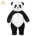 Giant inflatable plush material panda mascot costume for advertising