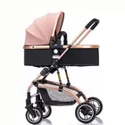 Factory Wholesale High Density lycra Material Pram Reversible Handle High Landscape Multifunctional Baby Stroller