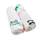 Wholesale custom woven crochet baby bed flannel blanket monthly milestone blanket
