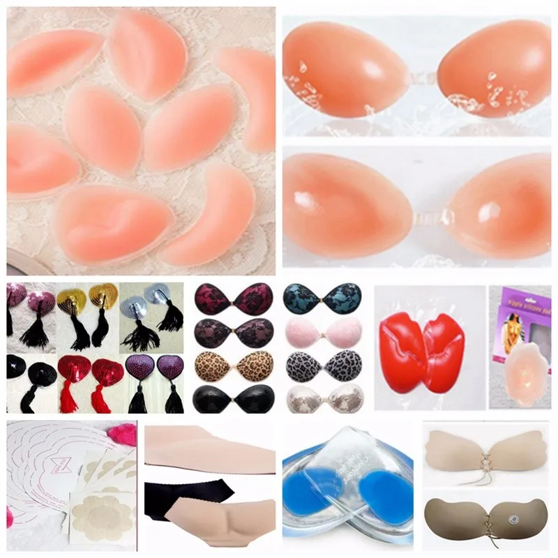 Drop Shape Strapless Self Adhesive Silicone Invisible Plunge Bra For Deep V Dress