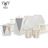 Europe Style White Ceramics Bone China Mug Coffee Mug with Saucer Gift Set